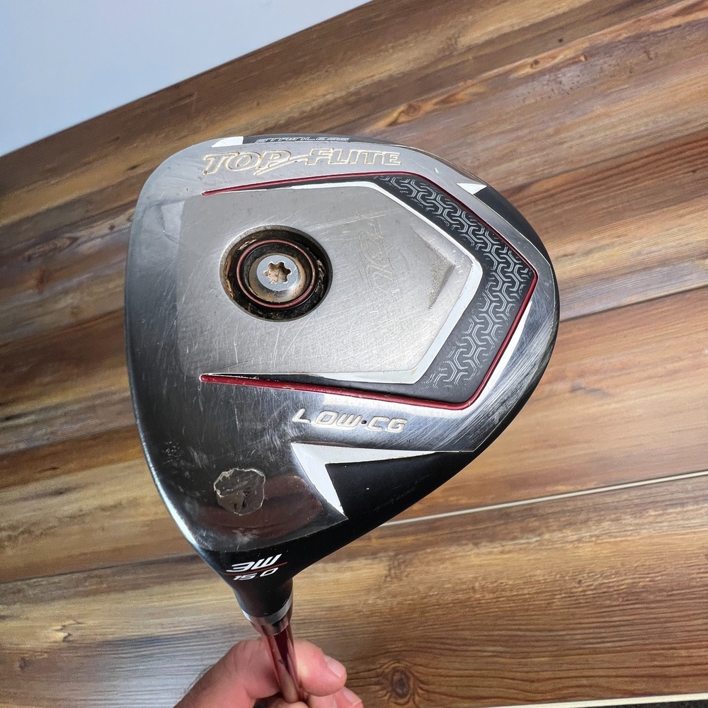 Top Flite Low CG 3 Fairway Wood 15 Degree 3W Left Hand LH Counter Balanced Shaft